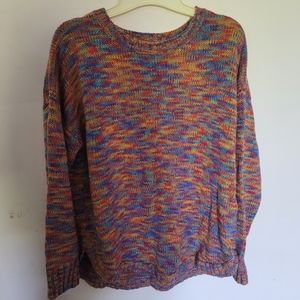 Women's multi color sweater, size M.